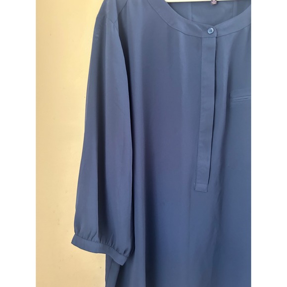 SOLD ( Do not buy ) NYDJ Womens 3X Blue 3/4 Sleeve Blouse To - Picture 3 of 6
